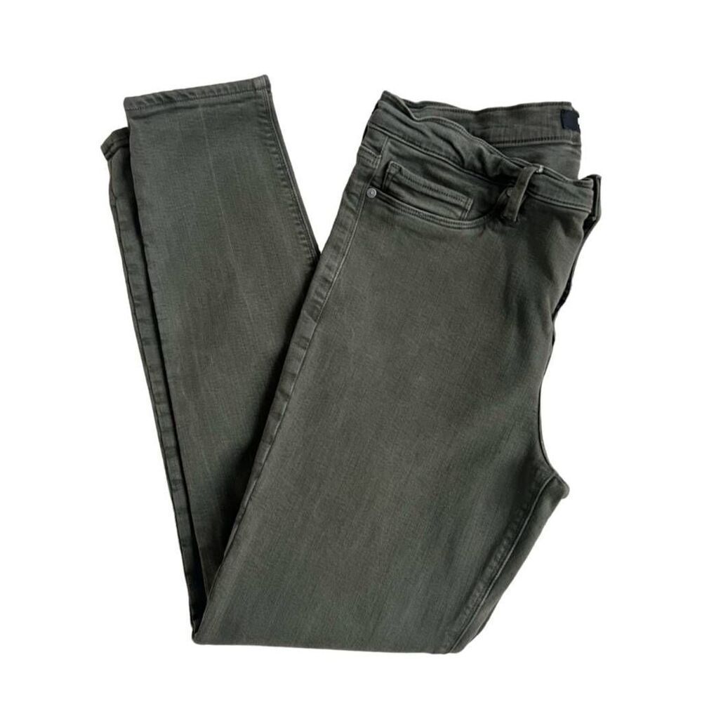 Hudson Los‎ Angles Jeans Womens 32 Green Denim Nico Super Skinny Dark Wash